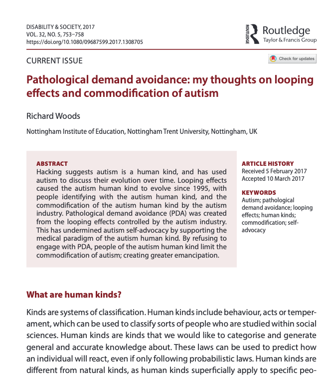 Journal Article - Woods_2017_Pathological demand avoidance my thoughts on looping effects and commodification of autism